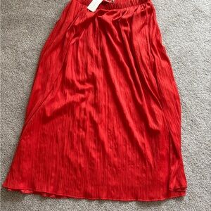 Z Supply Vibrant Red A-Line Skirt